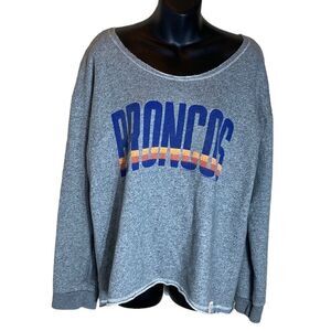 Junk food clothing Denver broncos pullover scoop neck sweater NFL Colorado